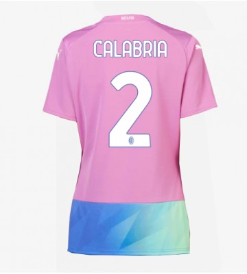 AC Milan Davide Calabria #2 Tredje trøje Dame 2023-24 Kort ærmer